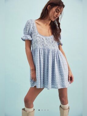 NWT - Free People Daisy Dot Mini Dress